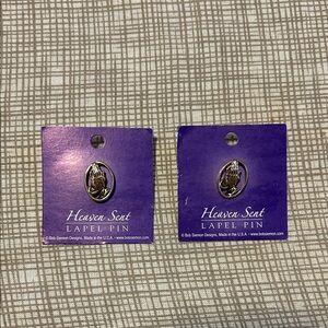 NWT Heaven Sent Lapel Pin with Praying Hands - Set of 2 - Gold Color